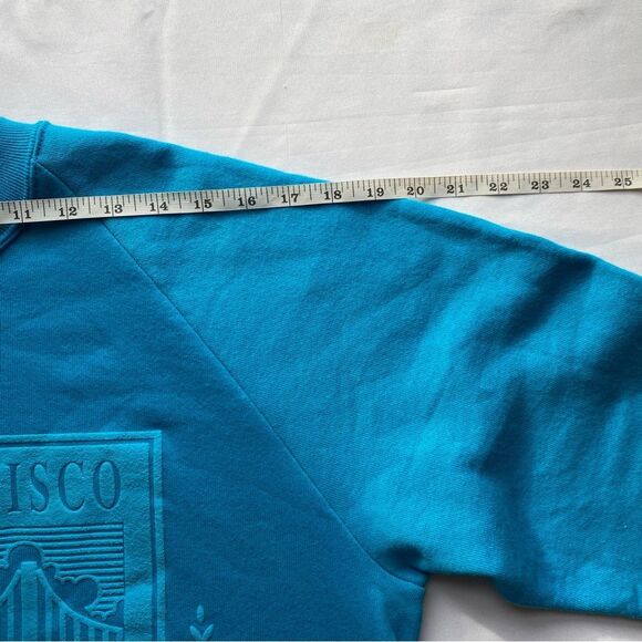 Vintage 90's Jerzees Blue San Fransisco Crewneck Sweatshirt Size Large - Picture 11 of 13